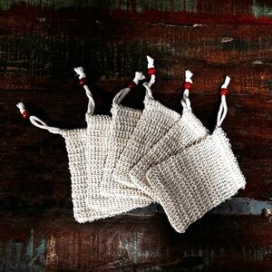 Set of 6 Handmade Natural Sisal Soap Savers